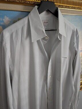 Hamilton Grey & White Pinstripe Dress Shirt